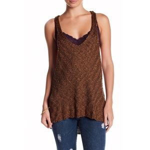 Free People Chevron Knit Sweater Tank Top